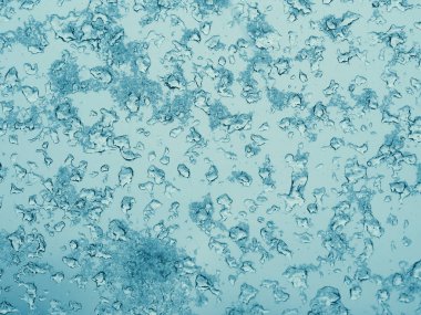 Kış camında buz deseni var. Penceredeki buz dokusu