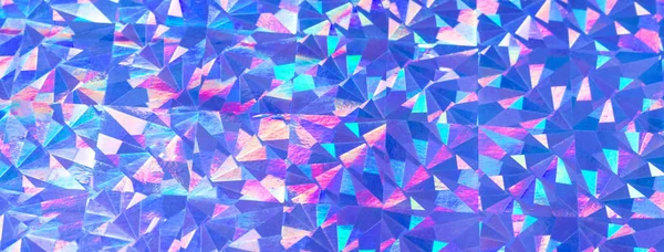 Holografiska färgglada lila blått ljus festlig bakgrund — Stockfoto