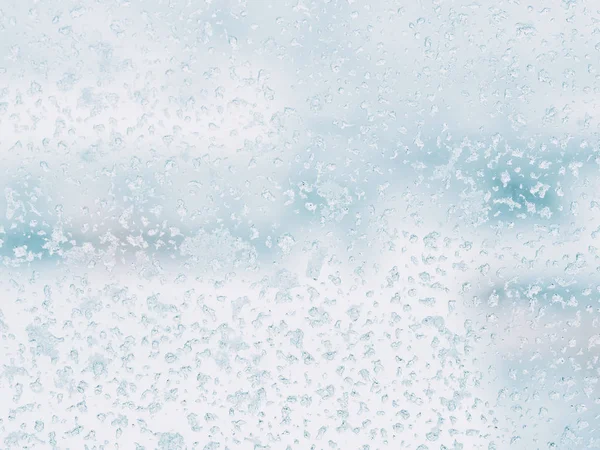 Frost pattern on winter glass. Ice texture on the window — Stock Photo, Image