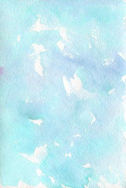 Soyut gökyüzü mavi boyalı suluboya doku