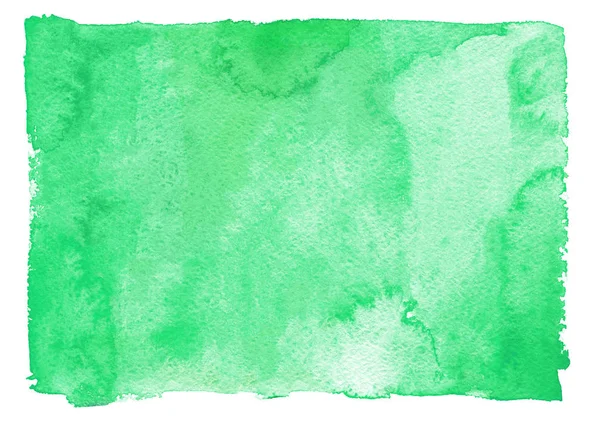 Abstract emerald green painted watercolor texture — Stock Photo, Image