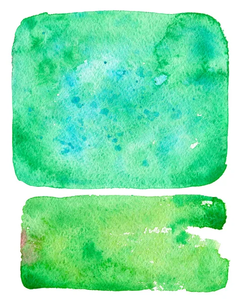 Abstraktní smaragdová zelená malovaná akvarelová textura — Stock fotografie