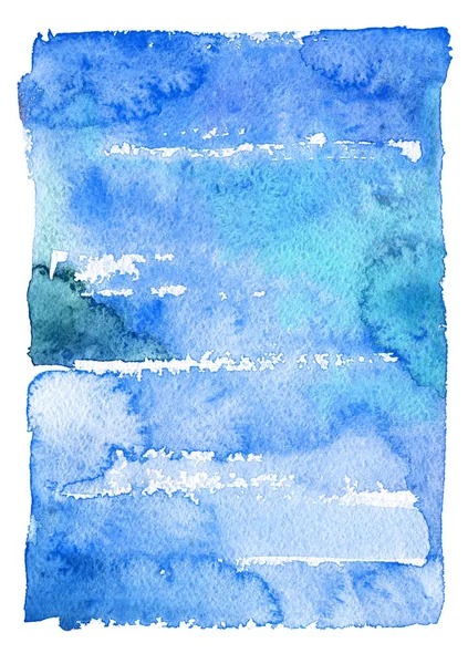 Abstrakte himmelblau bemalte Aquarell-Textur — Stockfoto
