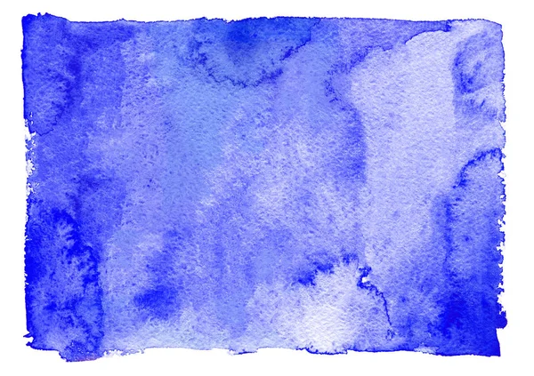 Abstraktní namalovaná modře akvarelová textura — Stock fotografie