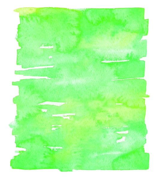 Abstrakt våren grön målade akvarell struktur — Stockfoto