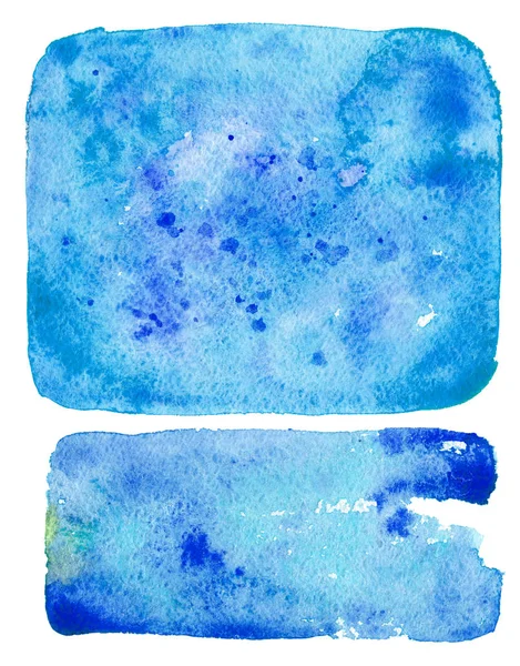 Textura de acuarela pintada azul abstracta — Foto de Stock