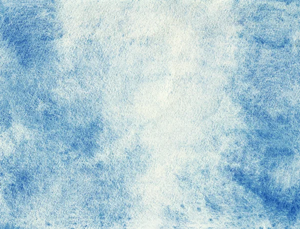 Abstrakte handbemalte blaue Aquarell Hintergrund. — Stockfoto