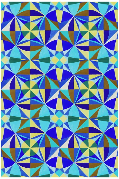 Composición Abstracta Dibujado Mano Formas Geométricas Simétricamente Ubicadas Ornamento Patrón —  Fotos de Stock