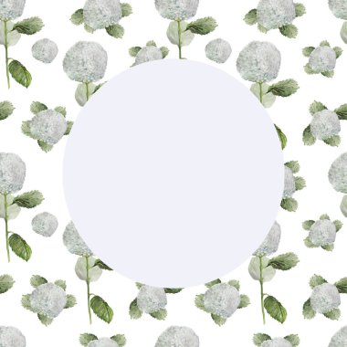 Ortanca beyaz çiçekleri çiçek buketi bahar desenleri beyaz arka plan çerçeve üzerinde pürüzsüz tebrik kartı arka plan tebrik kartı etiketi kağıt kağıt kumaş