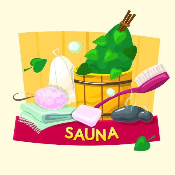 Sauna conceptontwerp — Stockvector