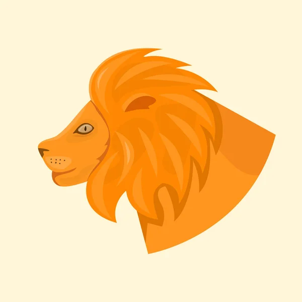 Lvi hlavu v karikatuře stylu — Stockový vektor