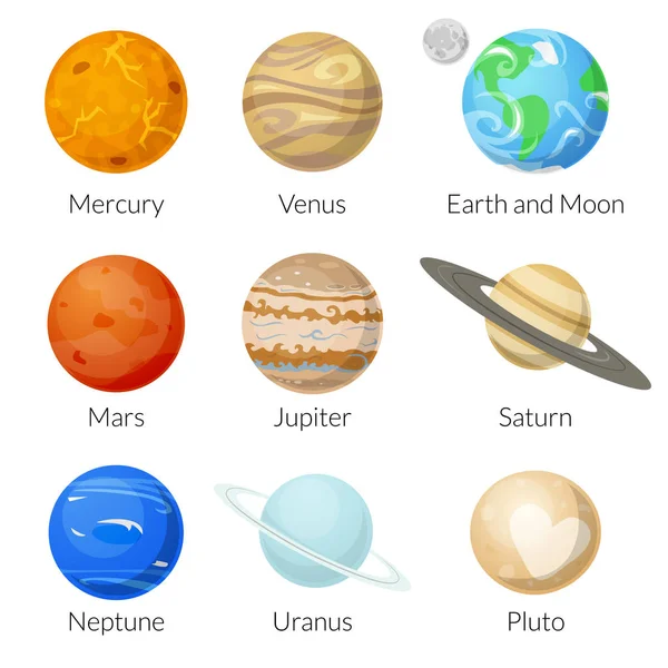 Güneş Sistemi Gezegenleri — Stok Vektör