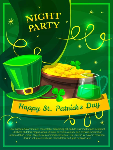 Cartaz do dia de St. Patricks —  Vetores de Stock