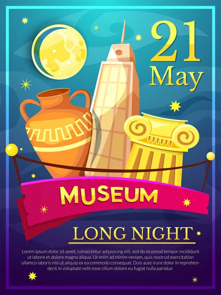 Müzeler uzun gece poster