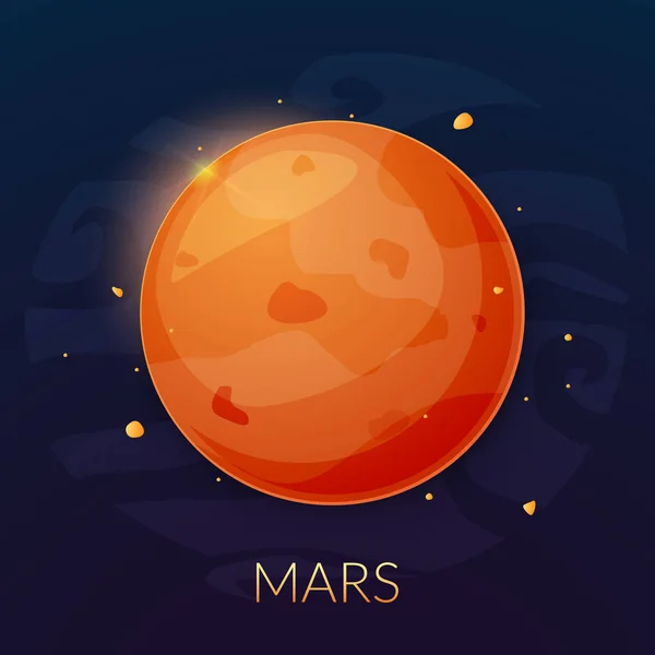 Banner planeta Marte — Vetor de Stock