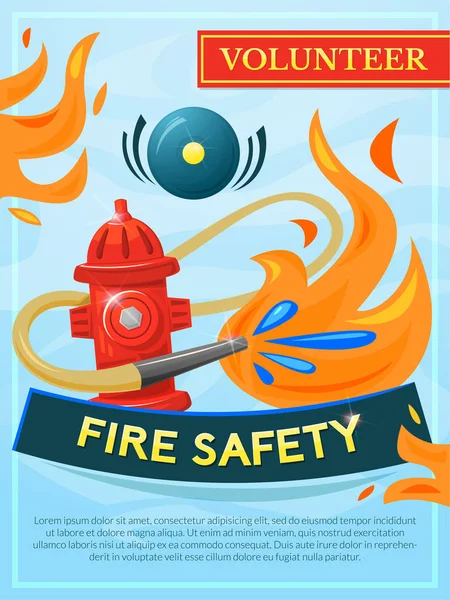 Fire safety poster — Stock Vector