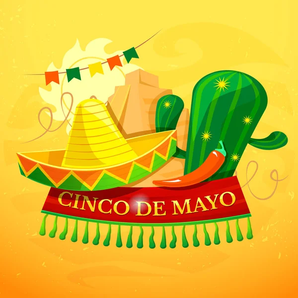 Saludo tarjeta mexicana — Vector de stock