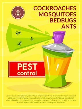 Haşere kontrol kavramı Tasarım poster