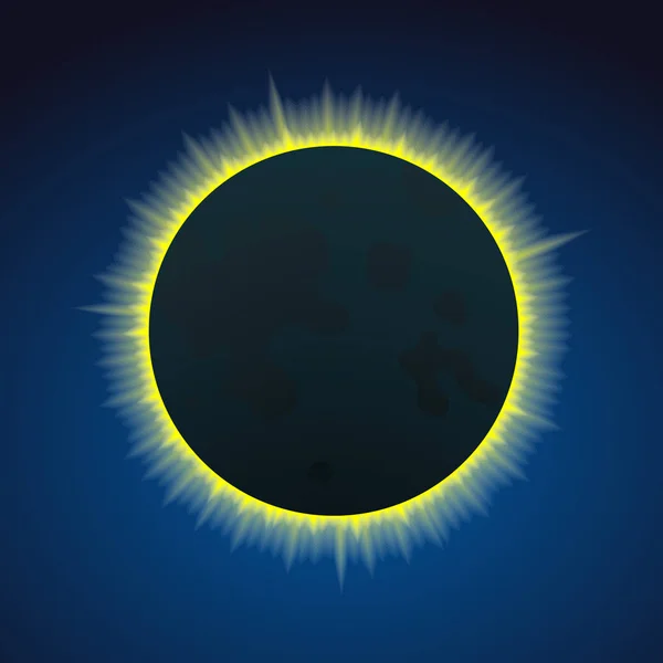 Полное солнечное затмение — стоковый вектор