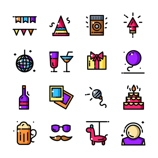 Party icons set — Stock Vector