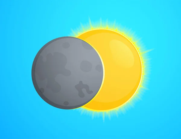 Ilustración del eclipse solar — Vector de stock