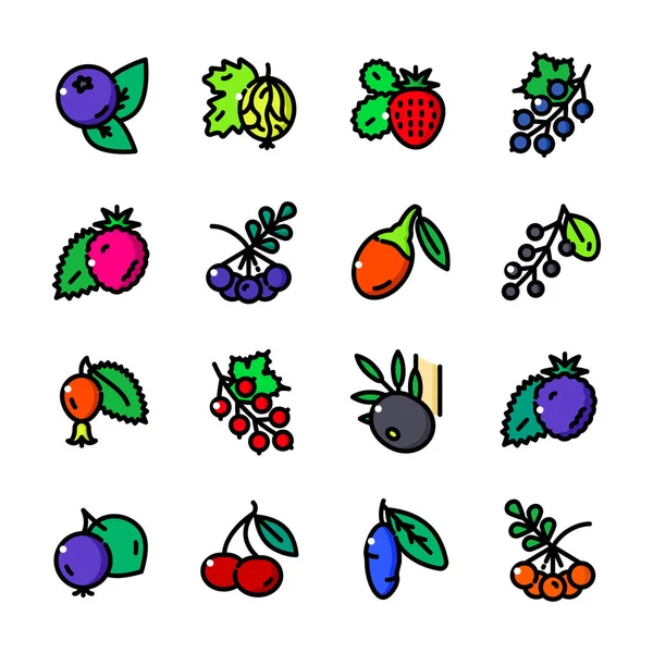 细线莓图标集 — 图库矢量图片