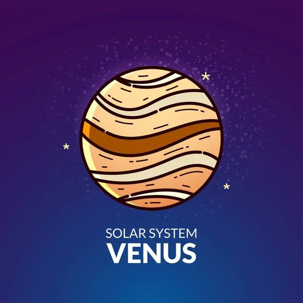 Planeta Venus ilustrație — Vector de stoc