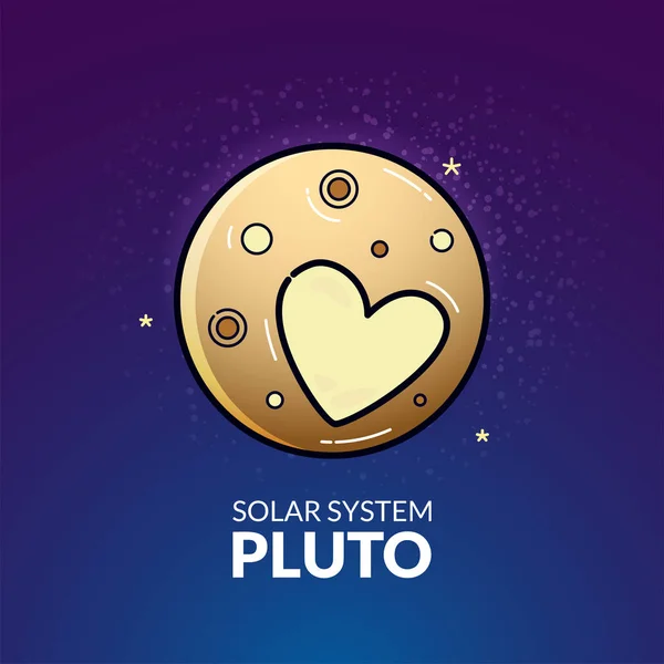 Planeet Pluto illustratie — Stockvector