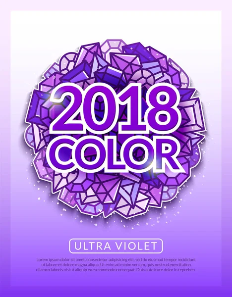 Violett Färg Konceptdesign Presentation Mode Affisch Vektorillustration — Stock vektor