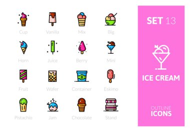 Taslak renk simgeleri ince modern tarzda ayarlandı