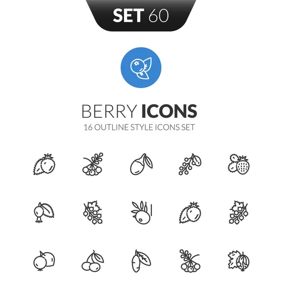 Outline icons set in thin modern style — Stock Vector