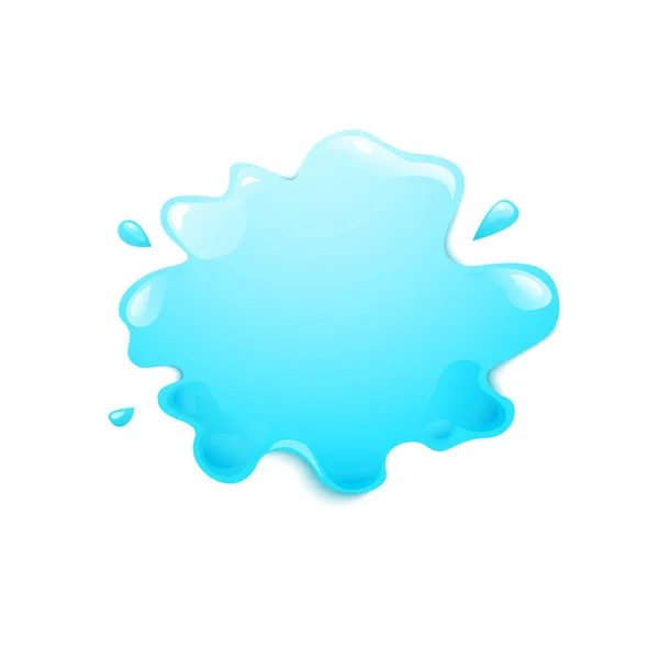 Mancha Azul Queda Água Ilustração Vetorial Estilo Realista —  Vetores de Stock