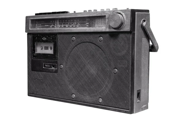 Retro Kaset Radyo Beyaz Arka Plan Üzerinde — Stok fotoğraf