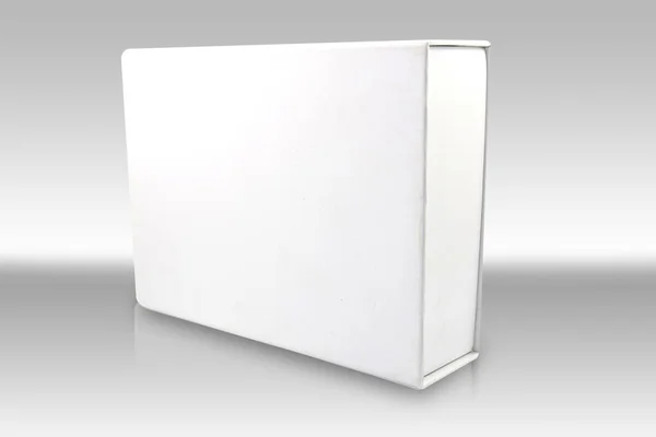 Caja Paquete Blanco Realista Para Software Dispositivos Electrónicos Otros Productos — Foto de Stock