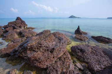 kayalık bir plaj görünümü