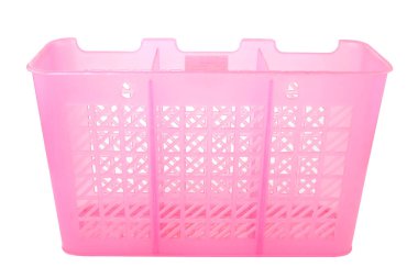 İzole edilmiş beyaz arkaplanda plastik sepet
