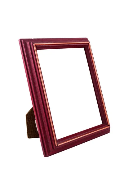 Wooden Picture Frame Isolated White — Stock Photo, Image