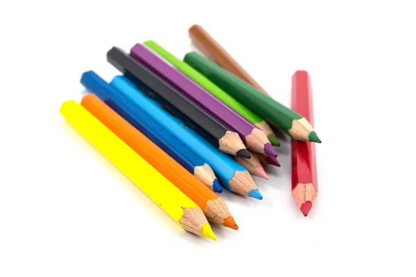 Colorful Pencils White Background — Stock Photo, Image