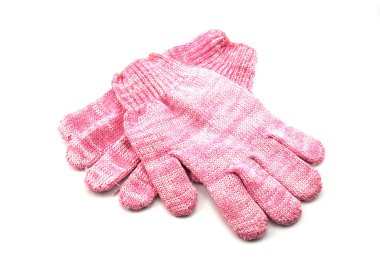 Beyaz arka plan üzerinde izole kumaş eldiven.