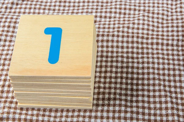 Numeri Impostati Cubi Legno — Foto Stock