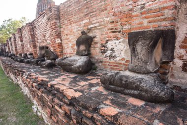 Eski kalıntıları Buda Ayutthaya, Tayland