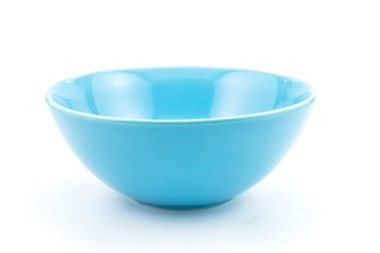 siyan kase, beyaz izole