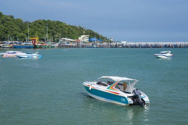 Lüks sürat teknesi güzel okyanusu