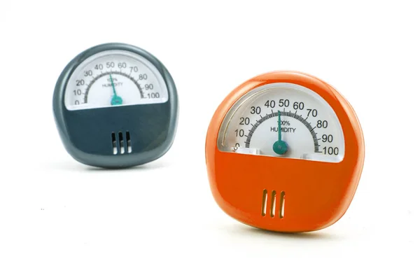Higrometre izole beyaz arka plan
