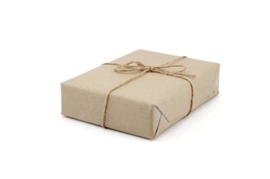 Noel 'de el işi hediye kutusu ve Whit' te izole edilmiş yeni yıl.