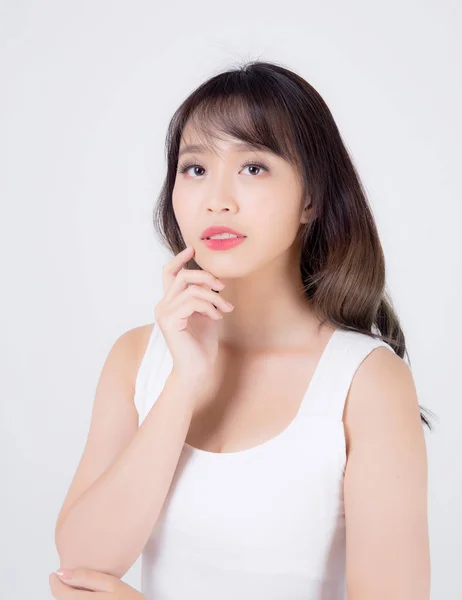 Piękna kobieta azjatycki makijaż kosmetyczny, piękno azjatyckie dziewczyna ręka — Zdjęcie stockowe