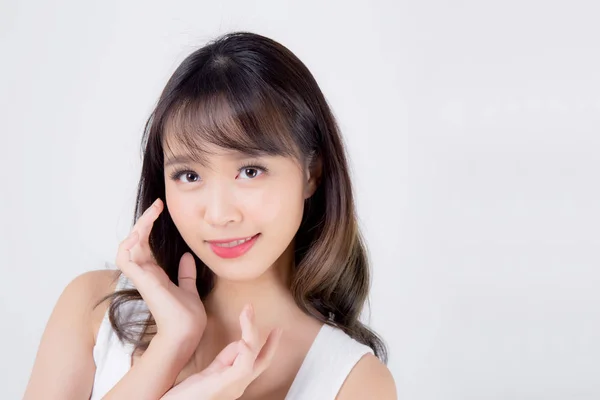 Красива жінка азіатський косметичний макіяж, красива дівчина Азія рука — стокове фото