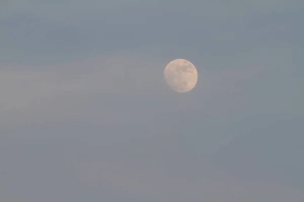 Vollmond auf blauem Hintergrund Stockfoto