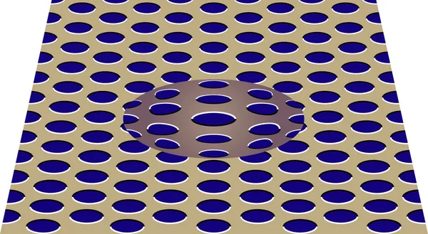 Effet Mouvement Sphère Sphère Roule Long Surface Fond Abstrait Avec — Image vectorielle