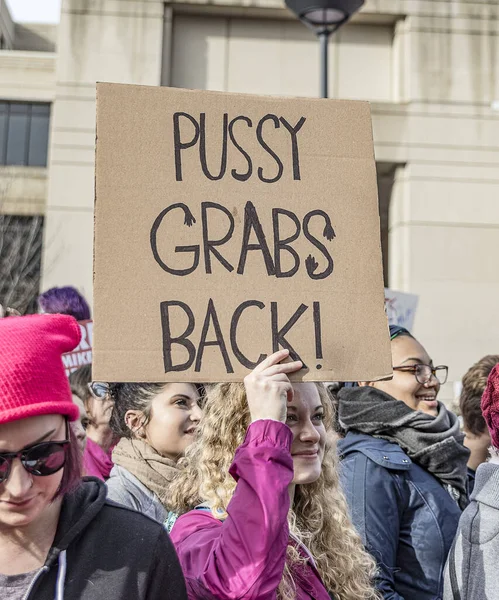 Rally Irmã Para Direitos Mulher Protestando Contra Eleição Donald Trump — Fotografia de Stock